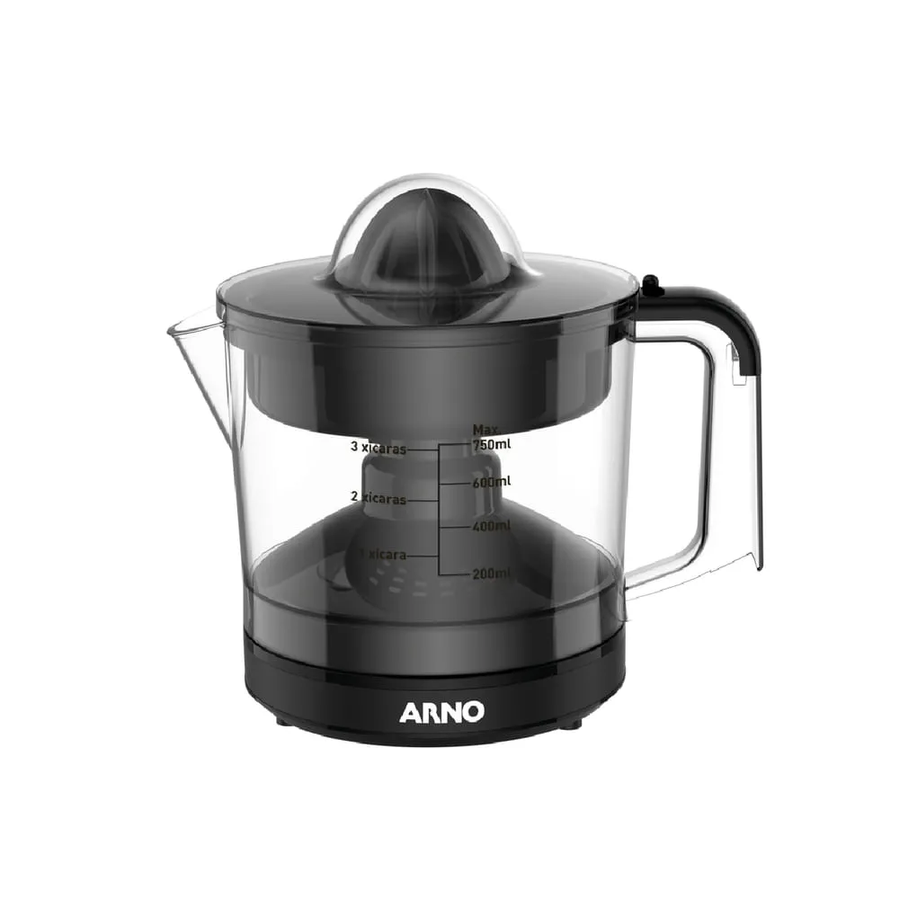 Espremedor de frutas Arno Suco Express preto, com jarra transparente