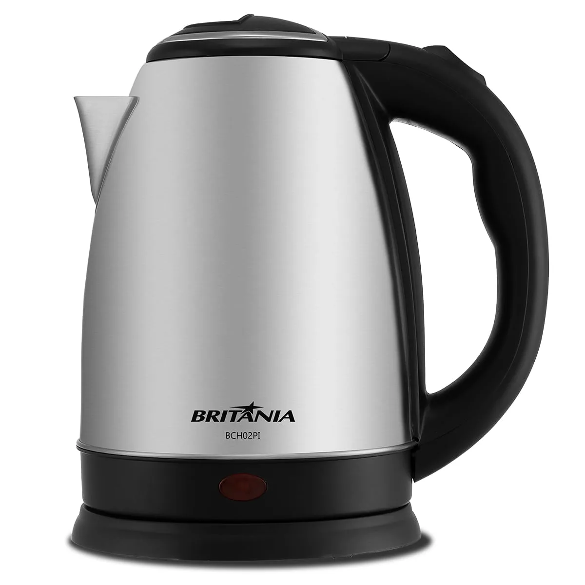 Chaleira elétrica Britânia BCH02PI de inox, vista de frente