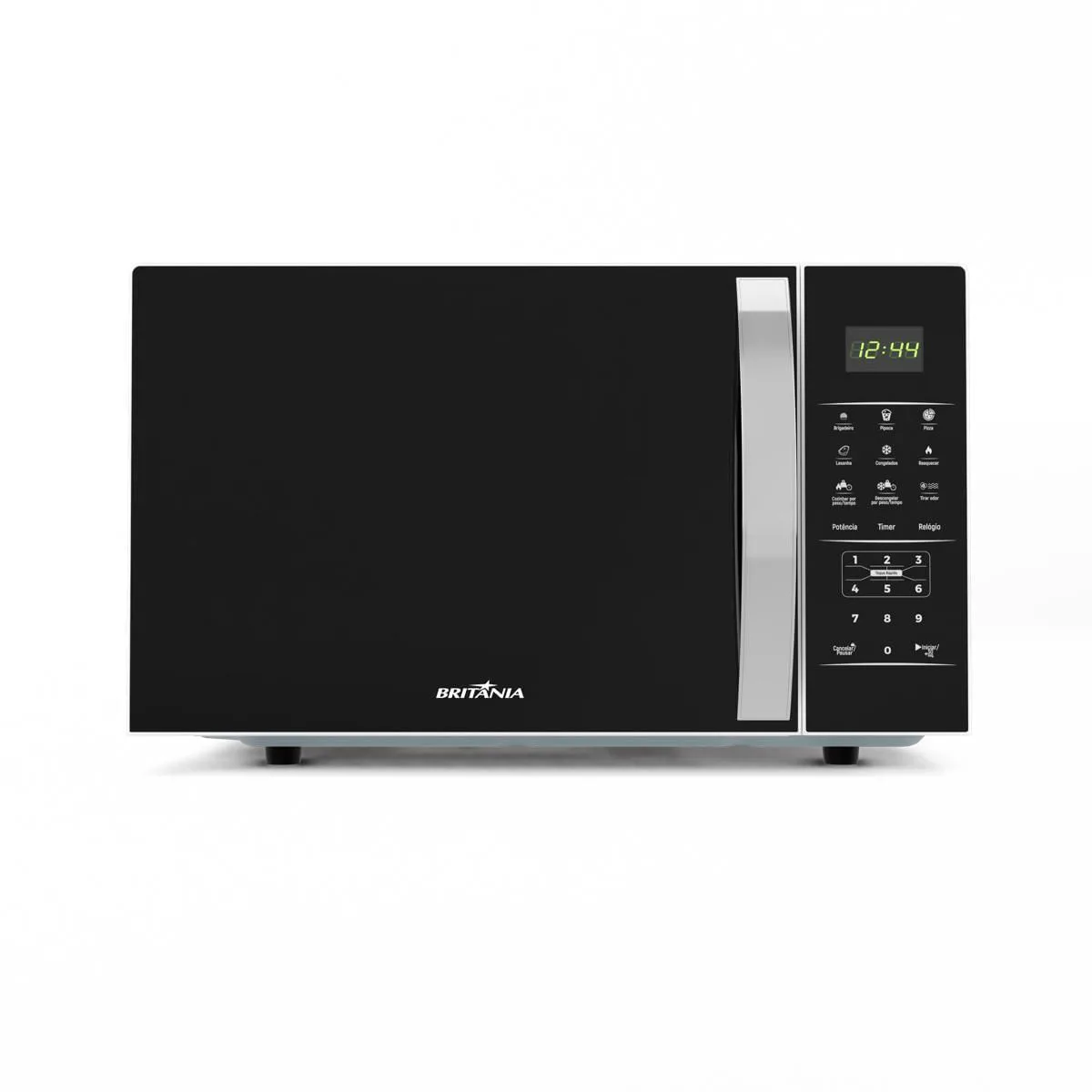 Micro-ondas Britânia BMO38 de 33 litros, visto de frente