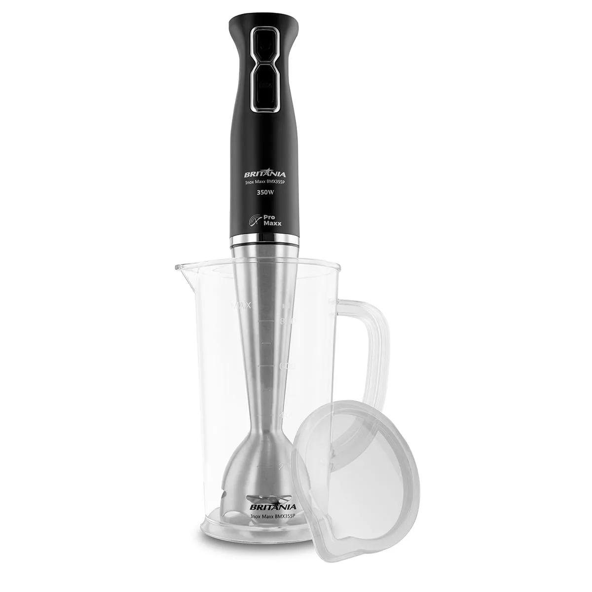 Mixer Britânia Inox Maxx BMX355P preto com copo