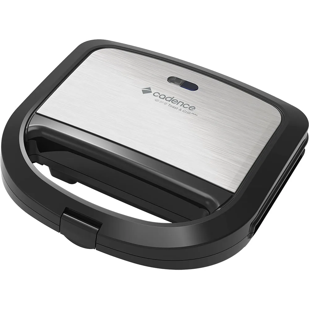 Sanduicheira Cadence SAN615 com tampa de inox, fechada