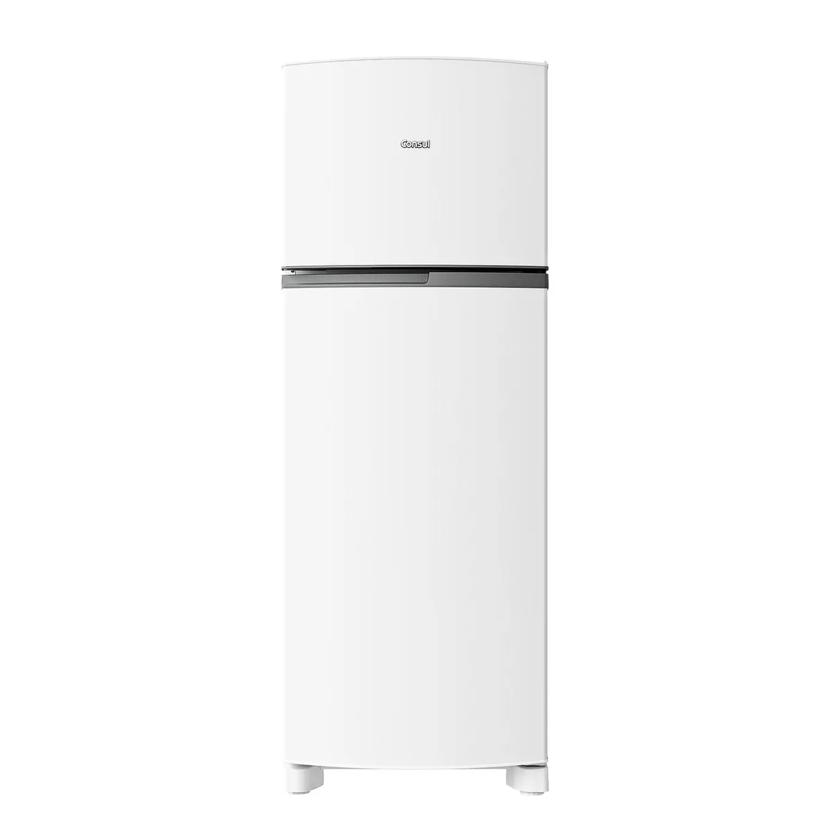 Geladeira Consul CRM40MB branca de duas portas, vista de frente