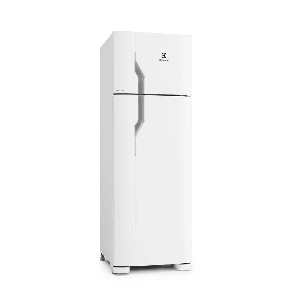Geladeira Electrolux DC35A branca de duas portas, vista de frente