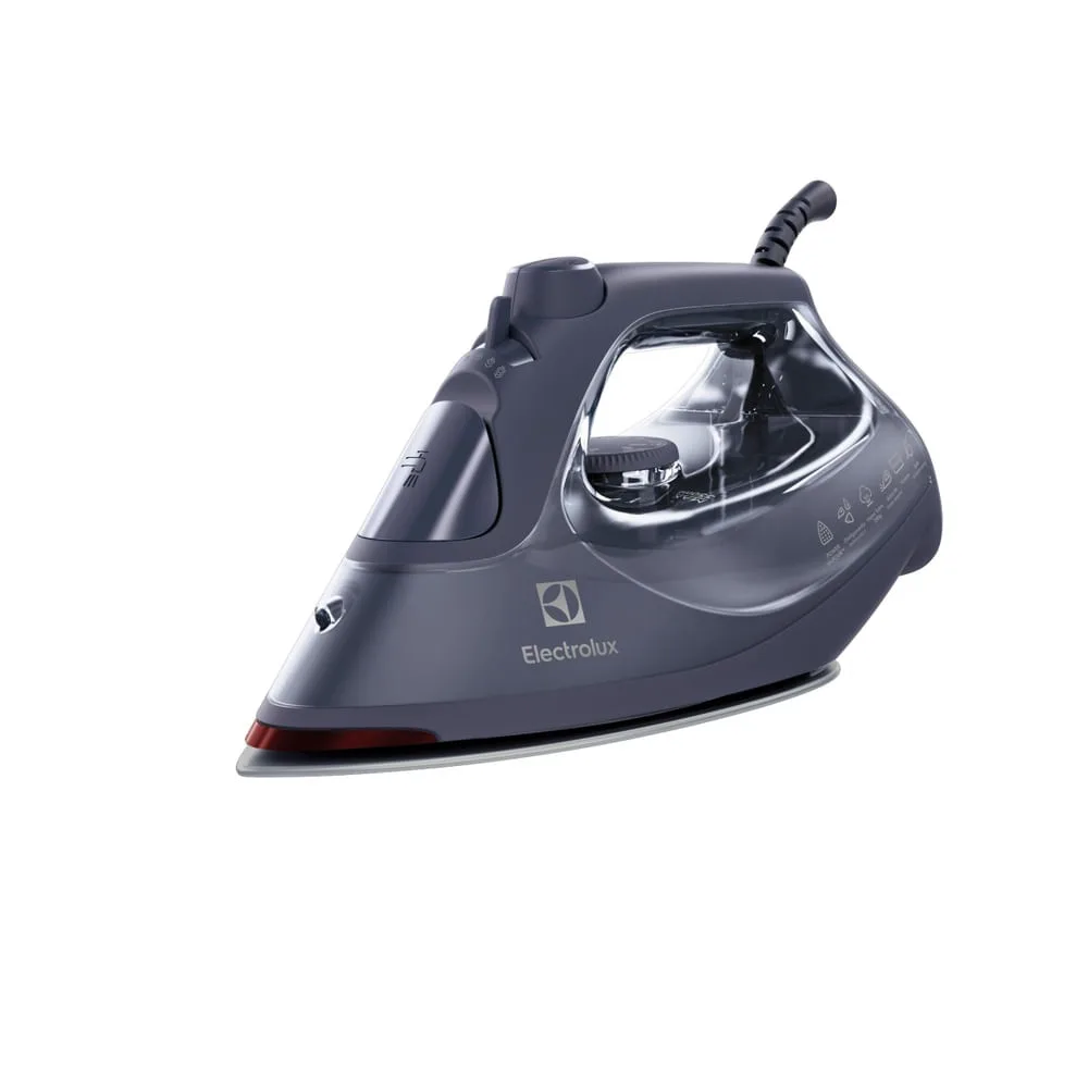 Ferro a vapor Electrolux Experience ESI70 azul-marinho e branco, visto de três quartos