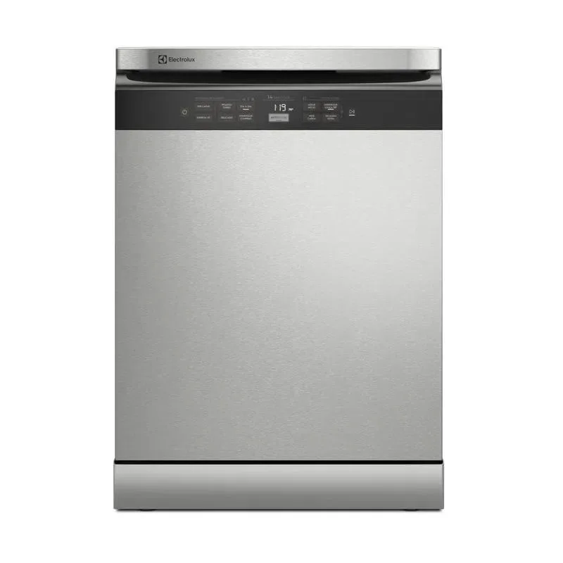 Lava-louças Electrolux LL14X inox, de piso, vista de frente