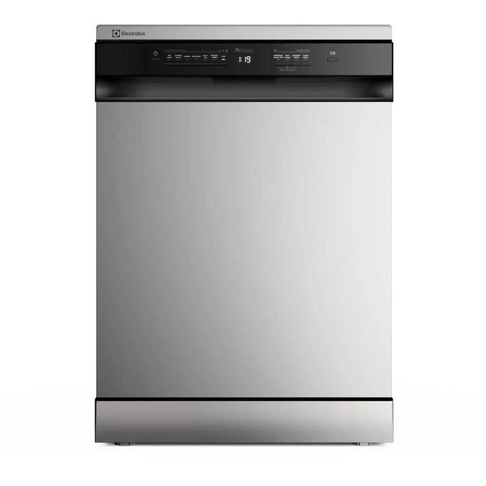 Lava-louças Electrolux LS14E inox, de piso, vista de frente