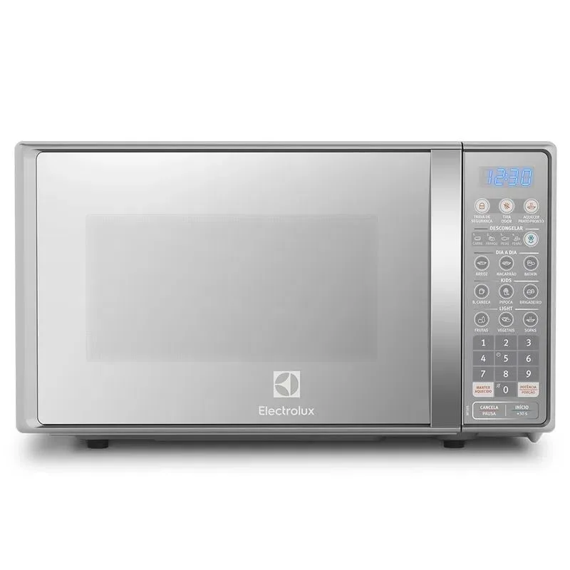 Micro-ondas Electrolux MT30S inox espelhado, visto de frente