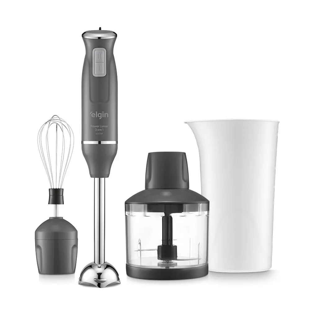Mixer Elgin Power Inox Lunar com copo dosador e processador