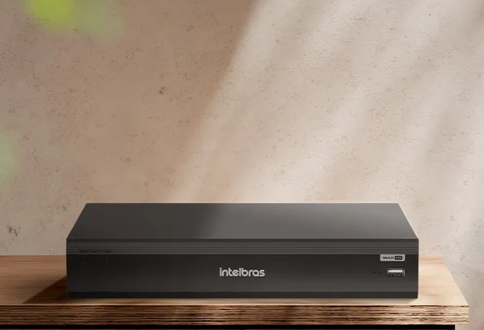 Gravador DVR Intelbras iMHDX 3108, gabinete preto de mesa
