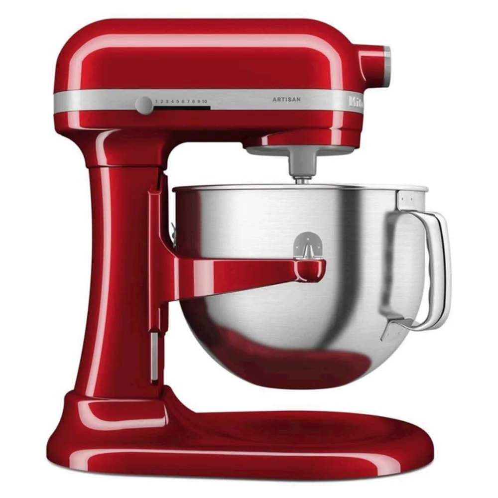 Batedeira KitchenAid Bowl-Lift vermelha de 6,6 L, com a tigela suspensa por alavanca