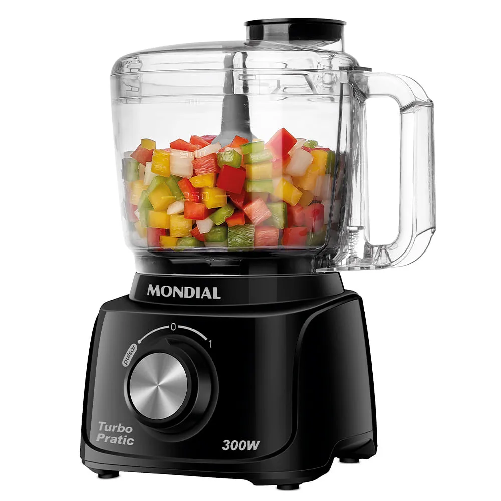 Mini processador Mondial MP-16-B preto com copo