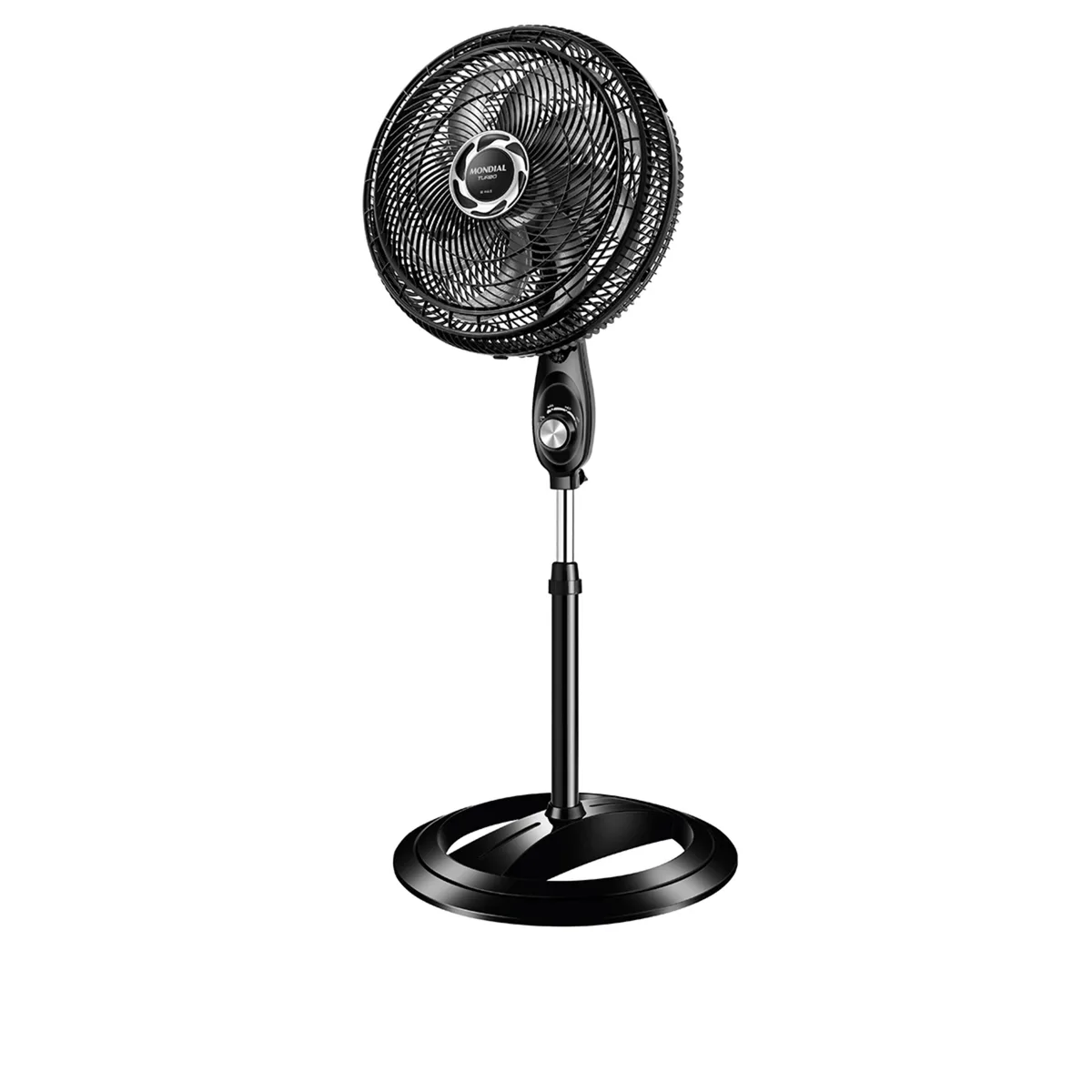 Ventilador de coluna Mondial NVT-40C-8P preto e prata, de 8 pás