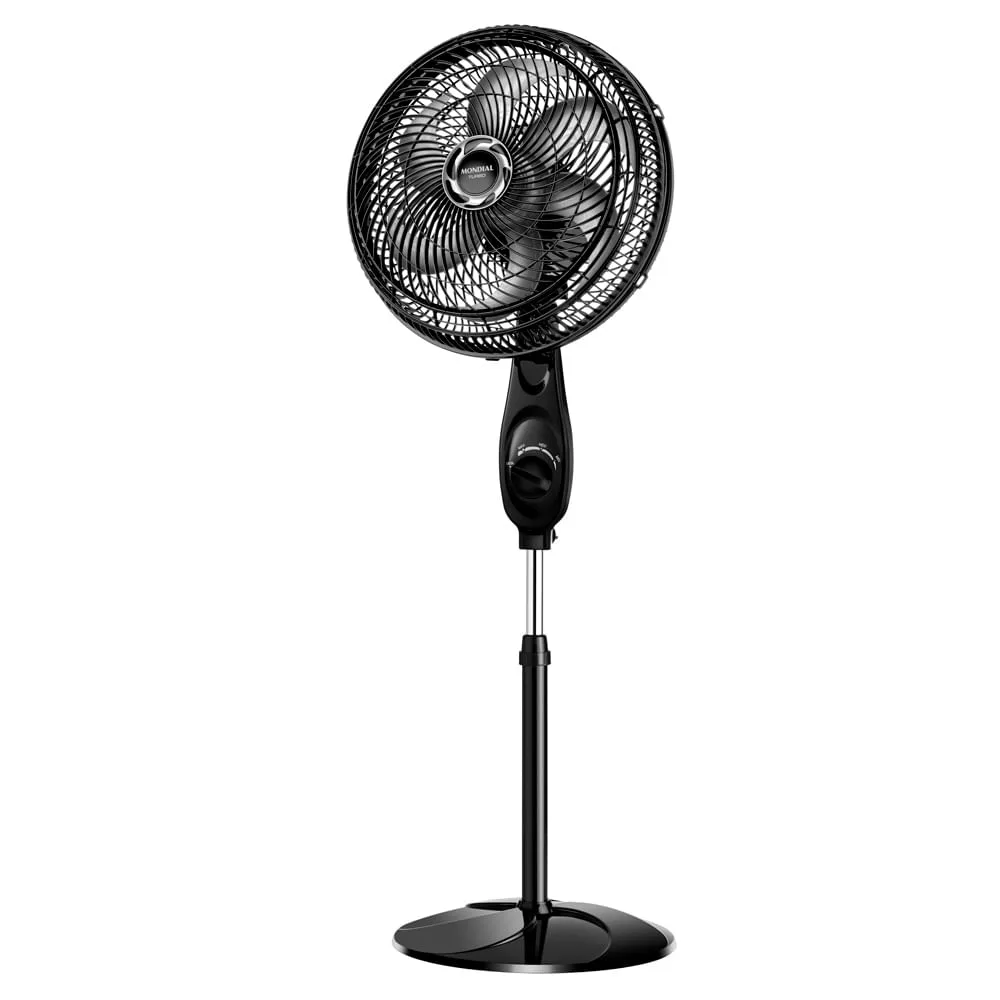Ventilador de coluna Mondial VT-30C-NB preto e prata, de 30 cm