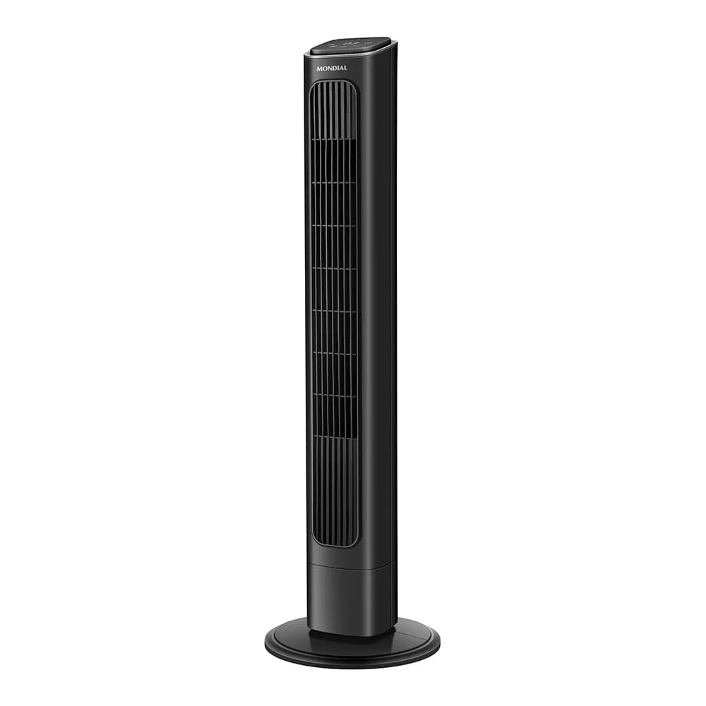 Ventilador de torre Mondial Air Tower preto, alto e estreito