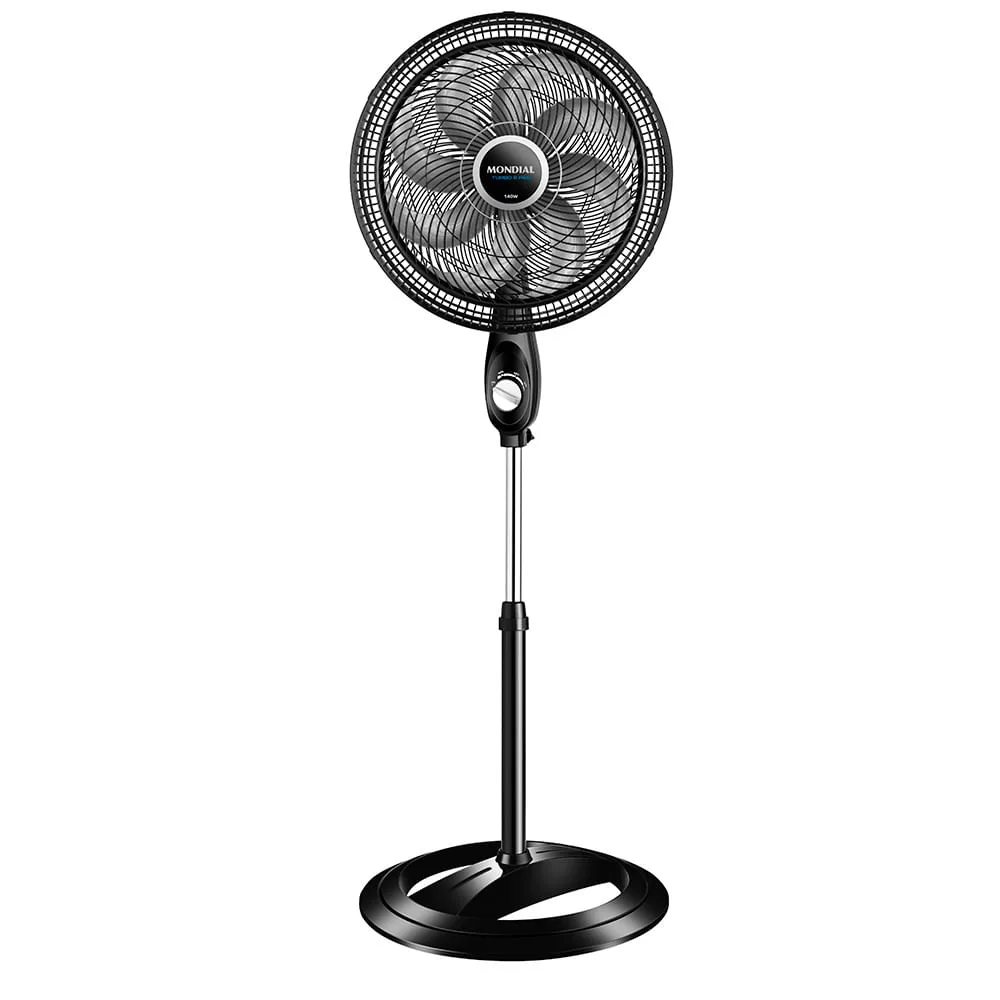 Ventilador de coluna Mondial VTX-40C-8P preto e prata, de 8 pás