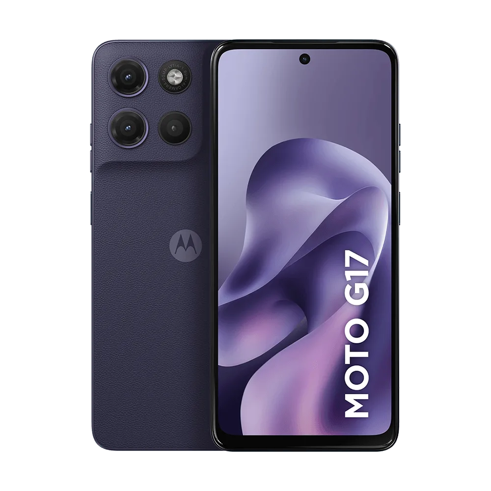 Motorola Moto g17 visto de frente e de costas