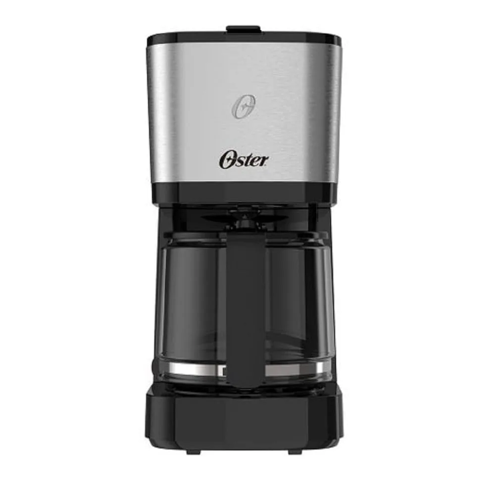 Cafeteira Oster Inox OCAF600 preta com jarra de vidro