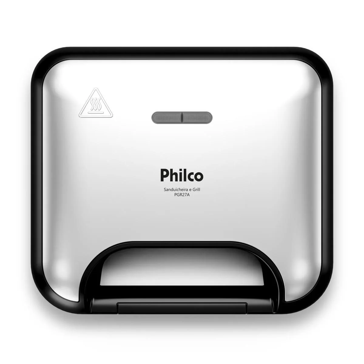 Sanduicheira e grill Philco PGR27A, quadrada, com acabamento em inox