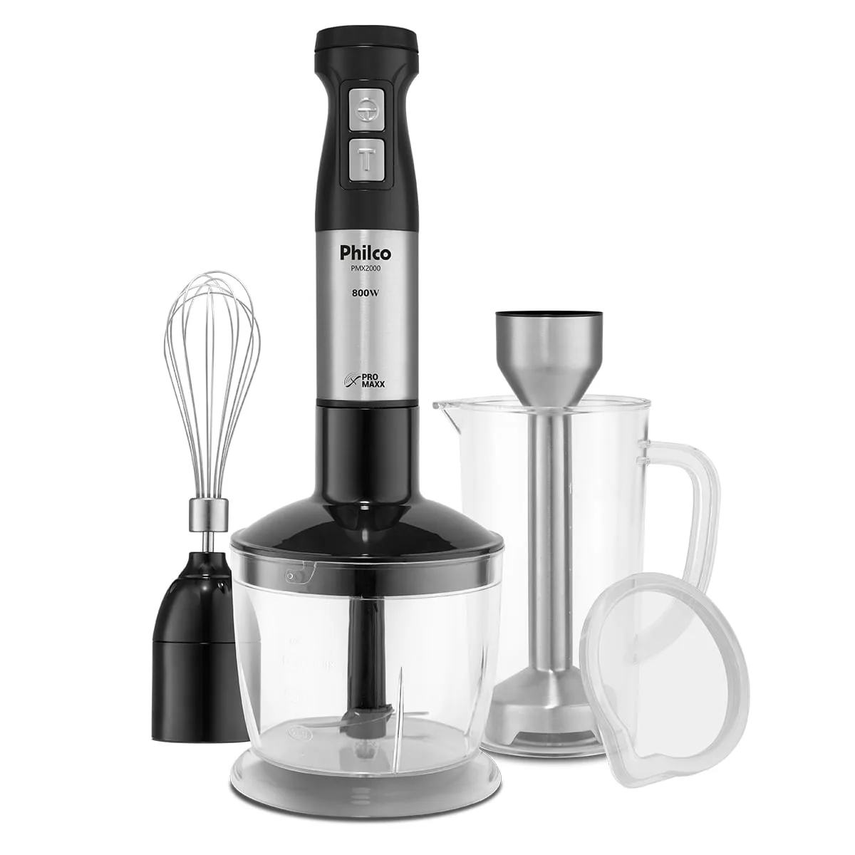 Mixer Philco PMX2000 preto e inox com copo e jarra