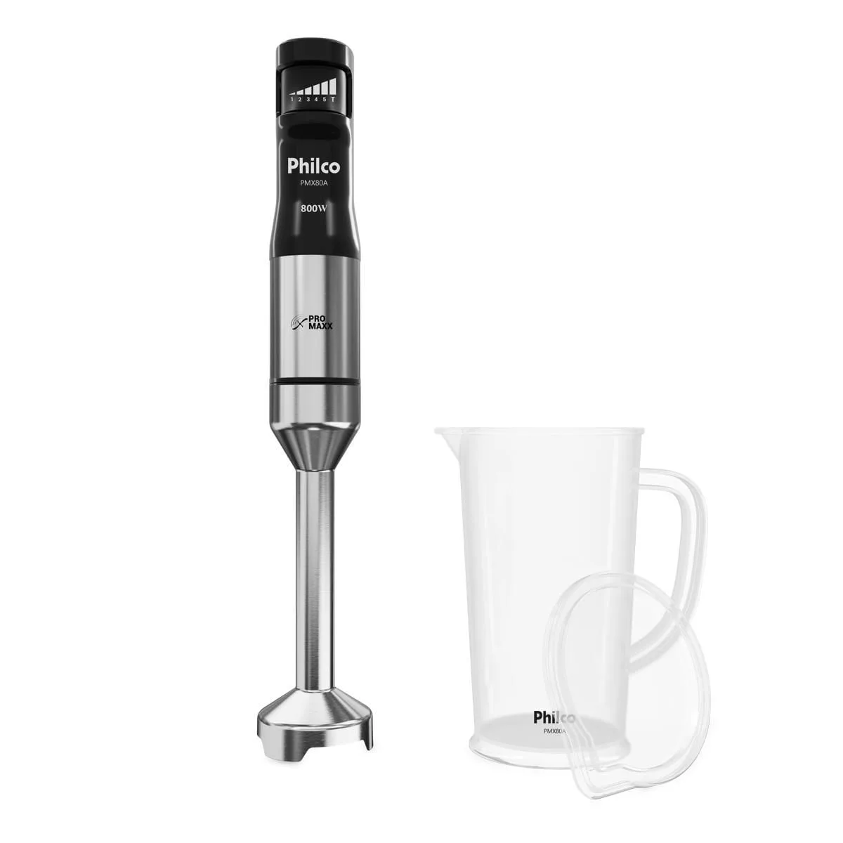 Mixer Philco PMX80A preto e inox