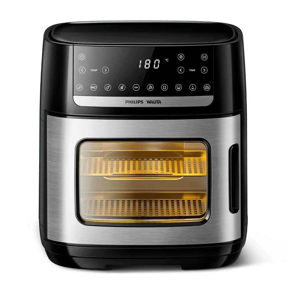 Fritadeira Philips Walita Airfryer Forno Série 5000 de 12 litros, com porta frontal e visor
