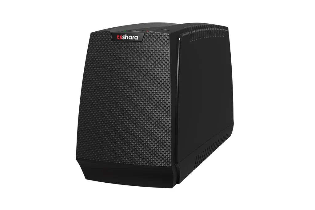 Nobreak TS Shara Concept 1400 VA, gabinete preto com frente texturizada, visto de frente