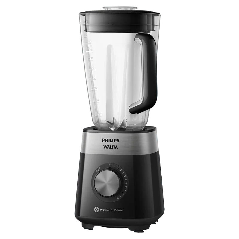 Liquidificador Philips Walita Série 5000 preto, com jarra inquebrável