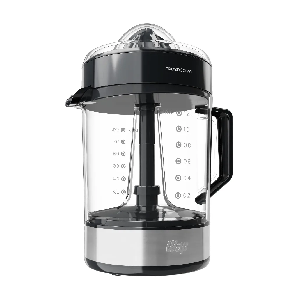 Espremedor de frutas WAP WJ1200 preto e cinza, com jarra de 1,2 litro