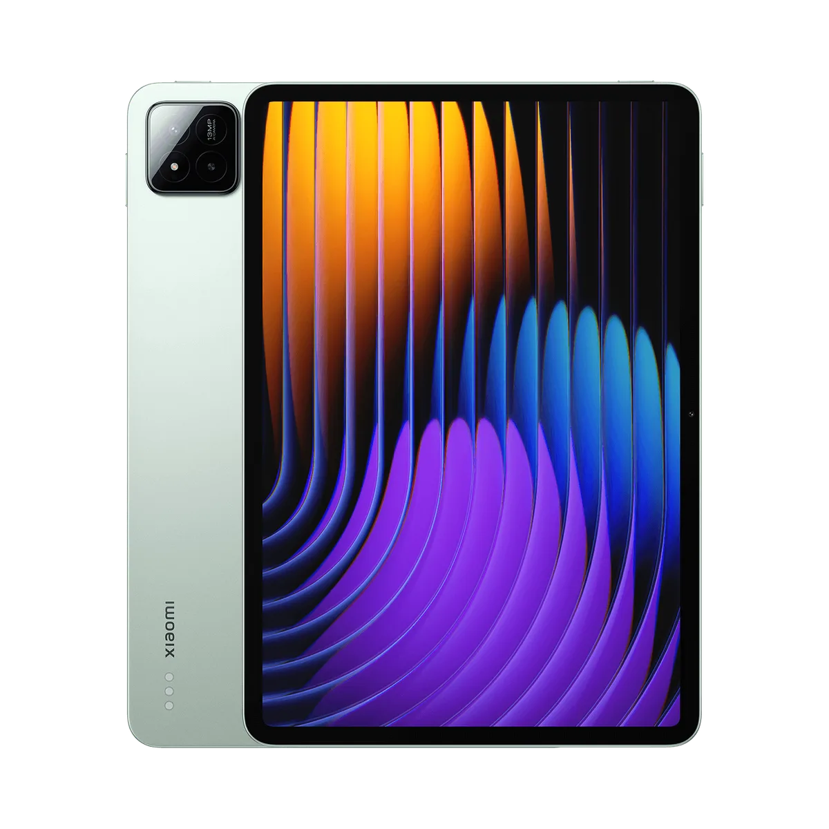 Xiaomi Pad 7 verde, frente e verso